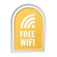 etiqueta wifi gratis vector