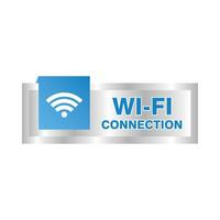 Wifi connection label vector