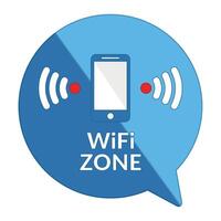 Wifi zone label vector