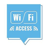 Wifi acceso etiqueta vector