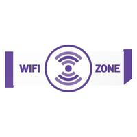 Wifi zone label vector