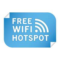 Wifi hot spot label vector