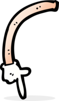 cartoon wijzende arm png