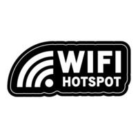 Wifi hot spot label vector