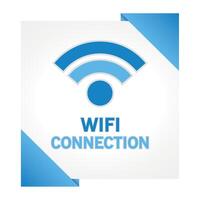 Wifi conexión etiqueta vector