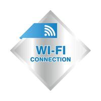 Wifi conexión etiqueta vector