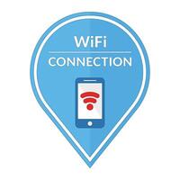 Wifi connection label vector