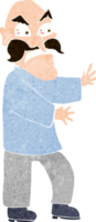 desenho animado velho com raiva png