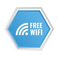 etiqueta wifi gratis vector