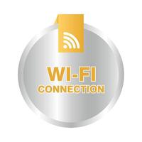 Wifi conexión etiqueta vector