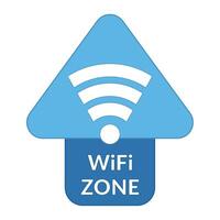 Wifi zone label vector