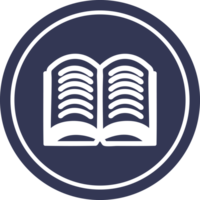 open book circular icon symbol png