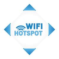 Wifi hot spot label vector