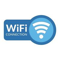 Wifi conexión etiqueta vector