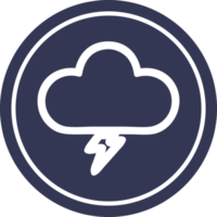 storm moln cirkulär ikon symbol png