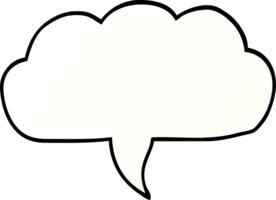 cartoon doodle cloud speech bubble png