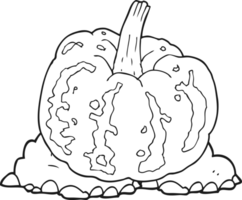 hand drawn black and white cartoon squash png