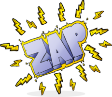 hand drawn cartoon zap symbol png