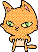 cartone animato gatto fissando png