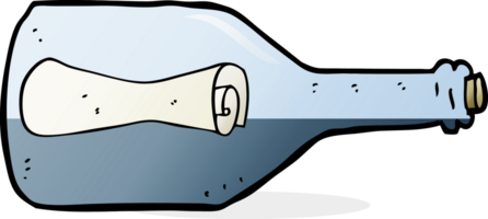 cartoon message in a bottle png