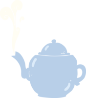 flat color illustration of teapot png