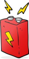 hand drawn cartoon battery png