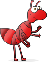 hand drawn cartoon ant png