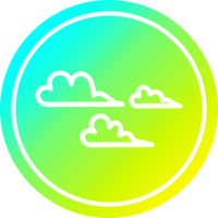 temps nuage circulaire icône avec cool pente terminer png