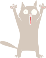 gato feliz dos desenhos animados de estilo de cor plana png