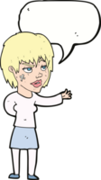 cartoon woman with sticking plaster on face with speech bubble png