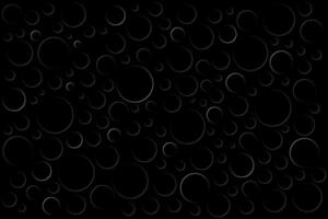 Black abstract background with incomplete white rings, geometric modern simple circular illustration vector