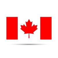 sencillo Canadá bandera aislado en blanco antecedentes vector