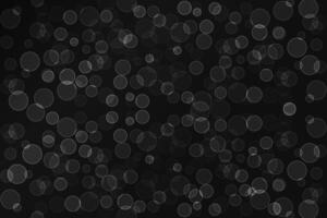Black and grey blitter texture, bokeh background, magical backdrop, geometric circular background vector