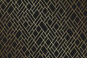 Modern geometric pattern with gold grid, stripes and lines, abstract black and gold background, luxury design, simple illustration vector