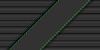 Black and green modern material design background, corporate template for your business, abstract widescreen background vector