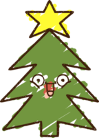 dessin à la craie de sapin de noël png