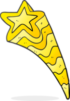 hand drawn cartoon shooting star png