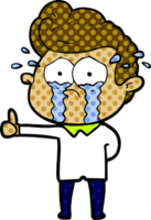 Cartoon weinender Mann png