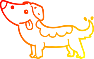 caldo pendenza linea disegno di un' cartone animato cane png
