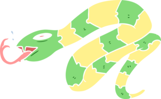 piatto colore stile cartone animato sibilo serpente png