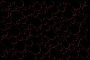 Black abstract background with incomplete red rings, modern simple circular illustration vector