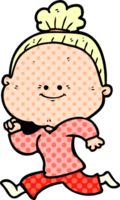 cartoon happy old woman png