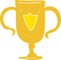 flat color illustration of sports trophy png