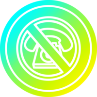 no cold calling circular icon with cool gradient finish png