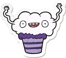 sticker van een cartoon cupcake png