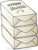 hand drawn cartoon office paper stack png