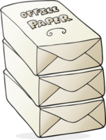 hand dragen tecknad serie kontor papper stack png