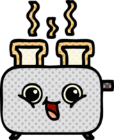 comic book style cartoon of a of a toaster png