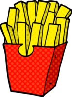 tecknad serie klotter ta ut frites png