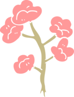 flores de dibujos animados de estilo de color plano png